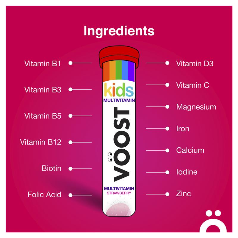 Voost Kids Multivitamin Effervescent Tablets 20 Pack