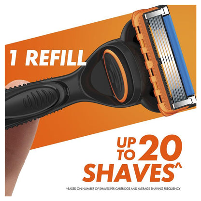 Gillette Fusion5 Power Razor + 2 Blades - Ultimate Shaving Experience