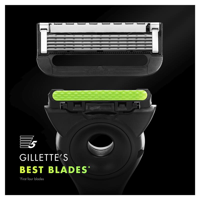 Gillette Labs Exfoliating Razor with Magnetic Stand + 2 Blade Refills - Effortless Shaving