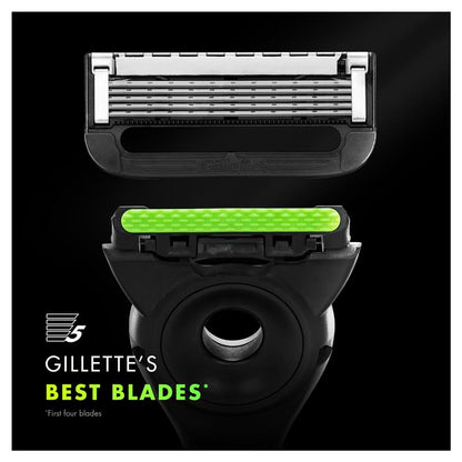 Gillette Labs Exfoliating Men's Razor with Magnetic Stand & 4 Blade Refills