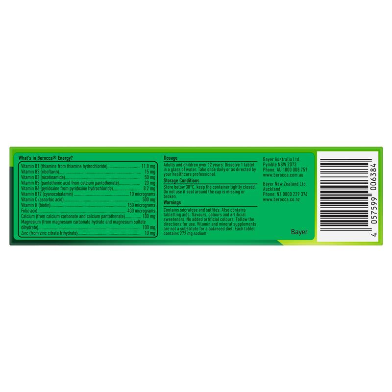 Berocca Energy Original Berry 15 Effervescent Tablets