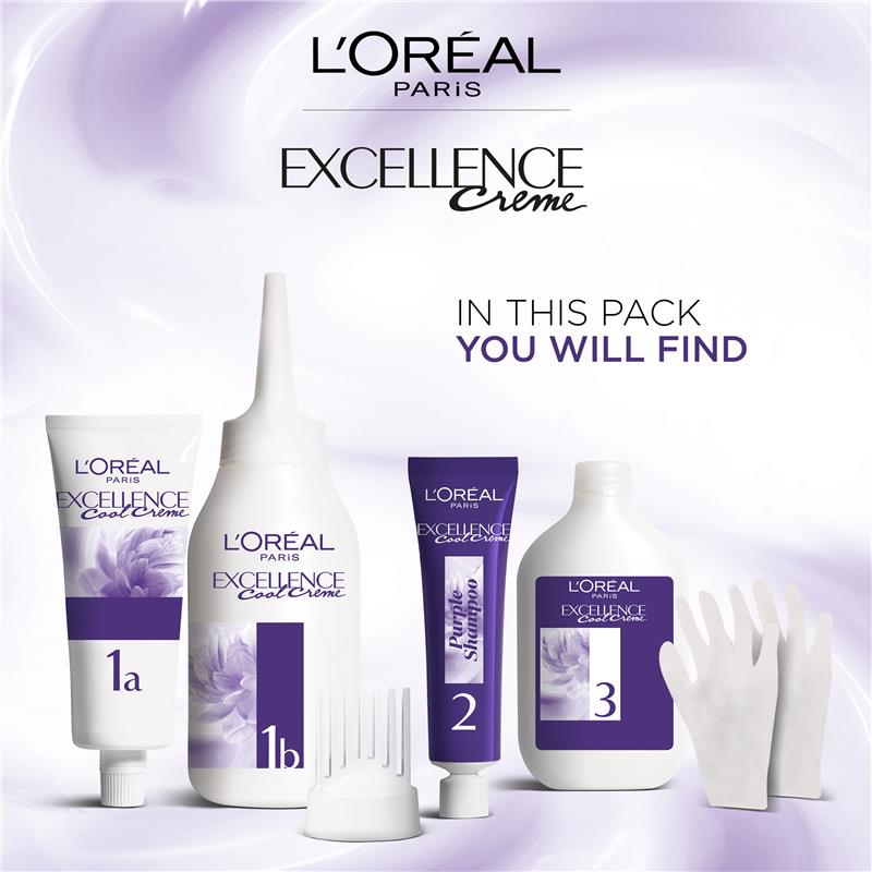 L'Oreal Paris Excellence Cool Creme Permanent Hair Colour 6.11 Ultra Ash Dark Blonde