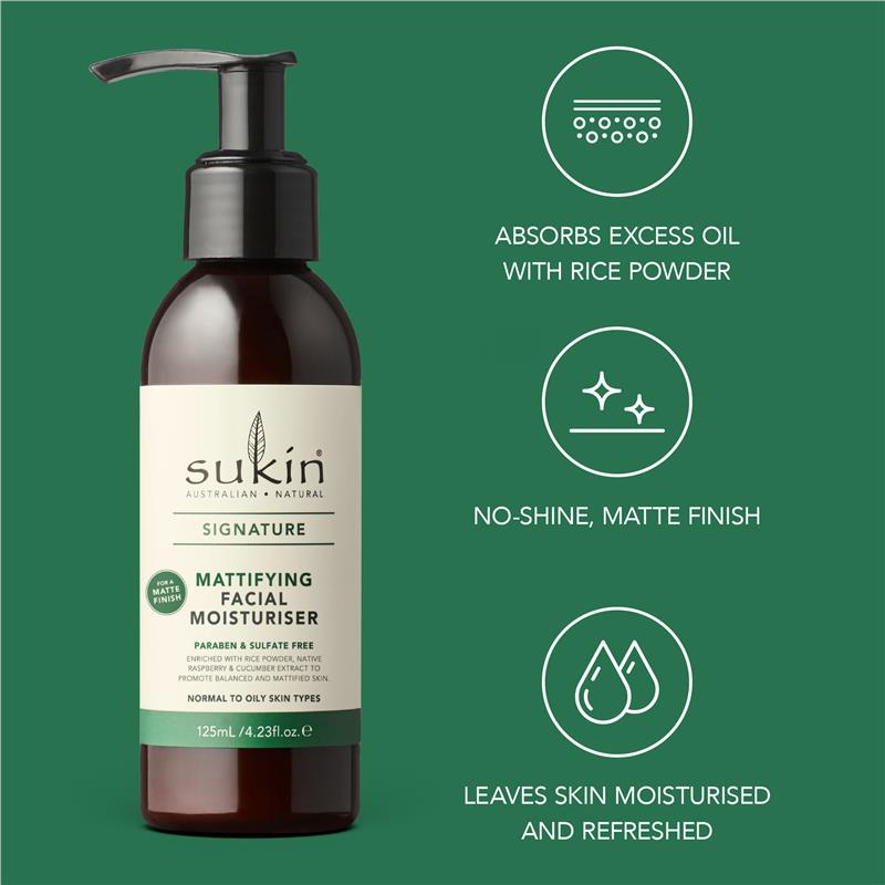 Sukin Signature Mattifying Facial Moisturiser 125ml