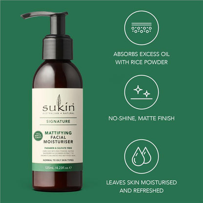 Sukin Signature Mattifying Facial Moisturiser 125ml