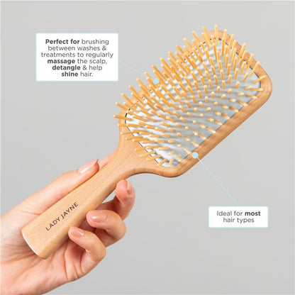 Lady Jayne Paddle Brush (Wooden Brush)