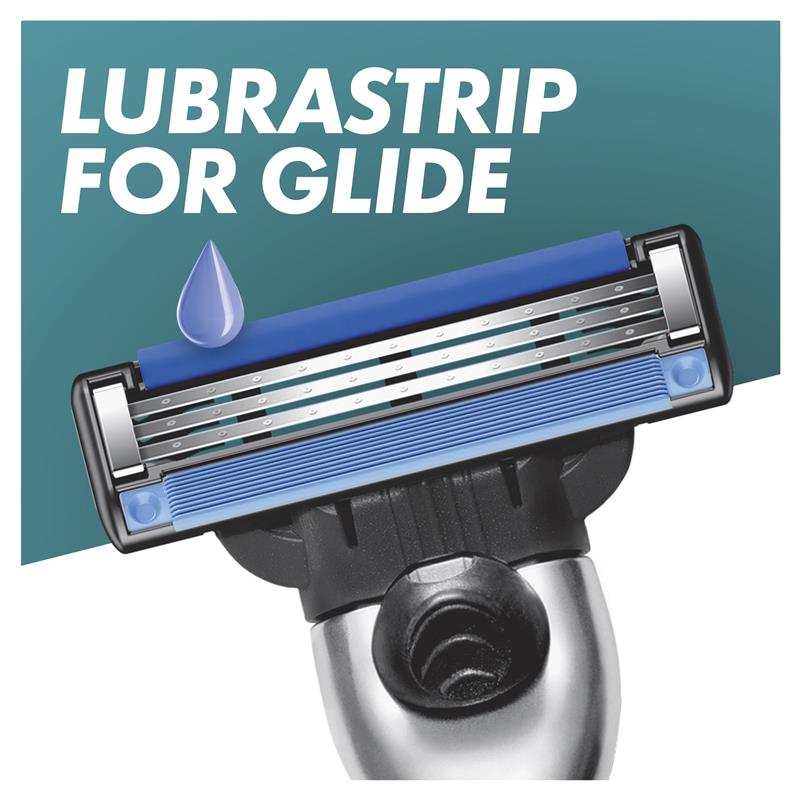 Gillette Mach3+ Razor Replacement Cartridges with 1 Handle & 6 Cartridges