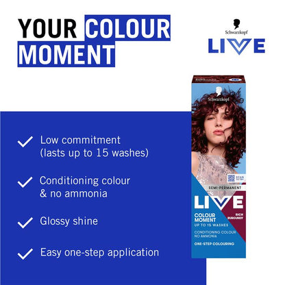 Schwarzkopf LIVE Colour Rich Burgundy Semi Permanent 75ml