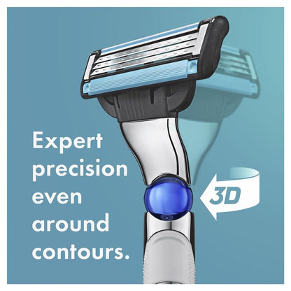 Gillette Mach3 Turbo Razor Cartridges 4-Pack – 3D Shave, 15 Uses