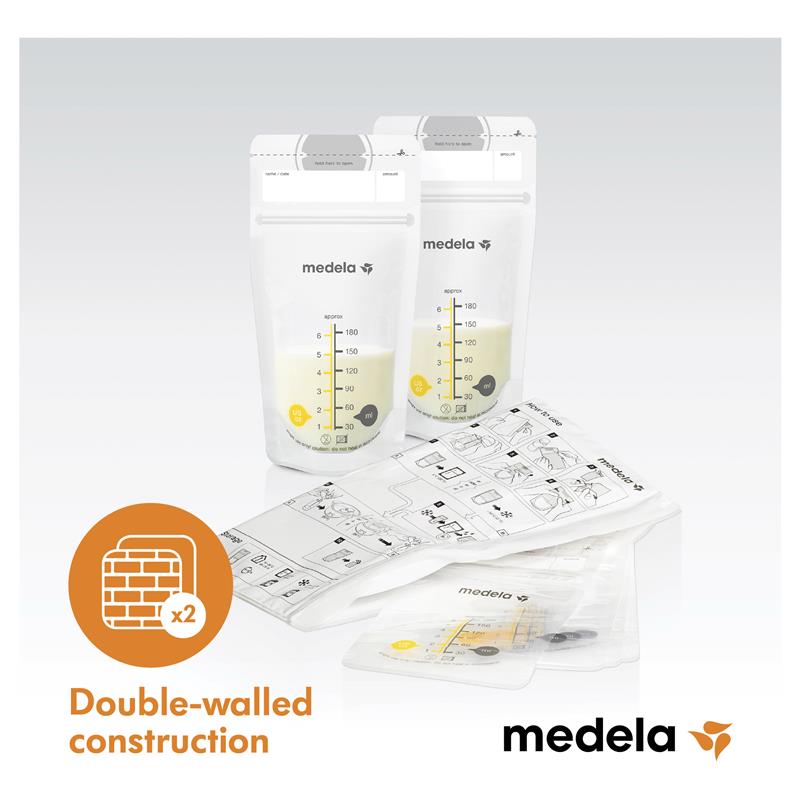 Medela Easy Pour Breast Milk Storage Bags - 50 Pack