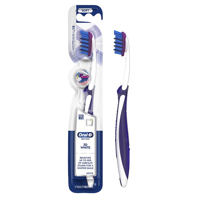Oral-B 3D White Pro-Flex Whitening Luxe Manual Toothbrush - 1 Pack