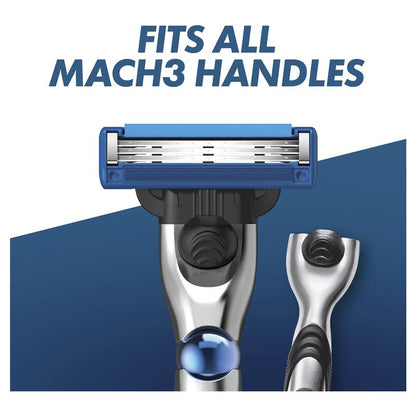 Gillette Mach3 Turbo 3D Razor – Ergonomic Handle with 2 Cartridges
