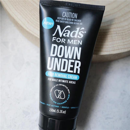 Nad's for Men Down Under Hair Removal Cream 150ml - Painless Hair Removal for Sensitive Areas