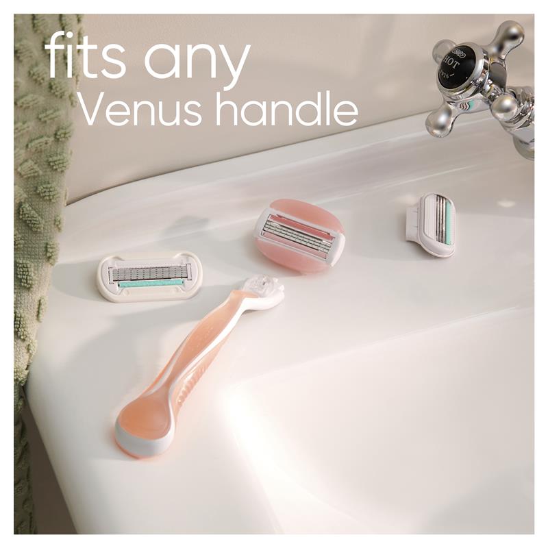 Gillette Venus Comfort Glide White Tea Razor Handle + 2 Blade Refills