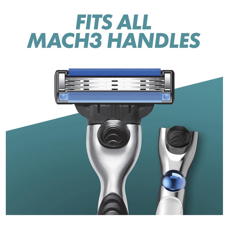 Gillette Mach3+ Razor Replacement Cartridges with 1 Handle & 6 Cartridges
