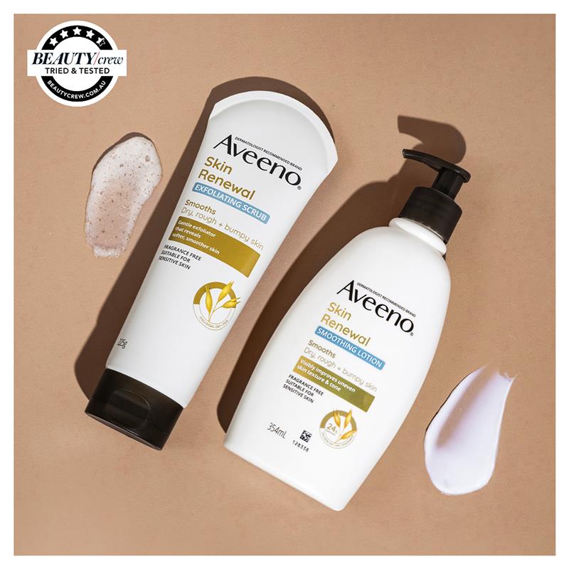 Aveeno Skin Renewal Exfoliating Body Scrub 225g - Gentle Exfoliation for Soft Skin