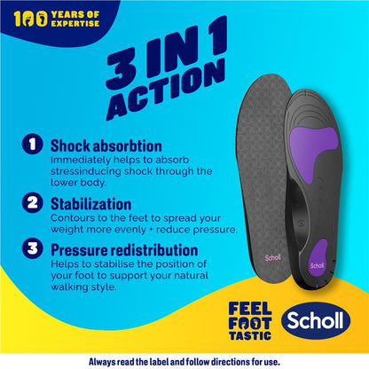 Scholl In Balance Pain Relief Plantar Fasciitis Orthotic Insole Small