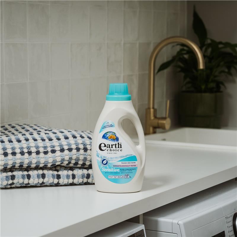 Earth Choice Laundry Liquid Ultra Concentrate Sensitive 1 Litre - Eco-Friendly Cleaning Power