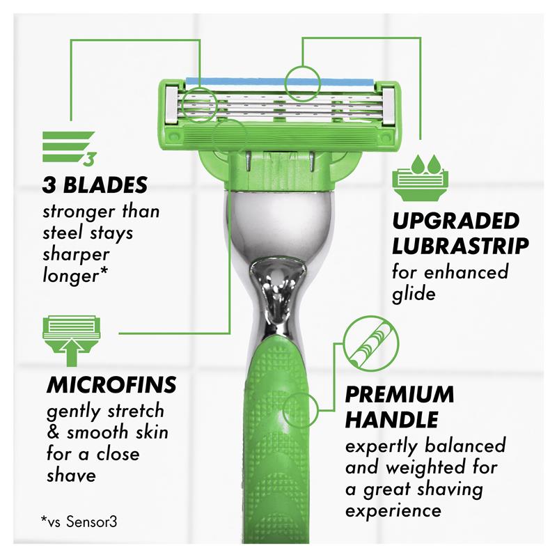 Gillette Mach3 Sensitive Razor Refills, 4-Pack for Sensitive Skin