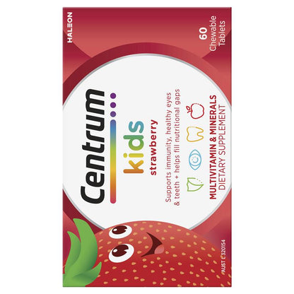 Centrum Kids Multi Vitamin 60 Strawberry Tablets