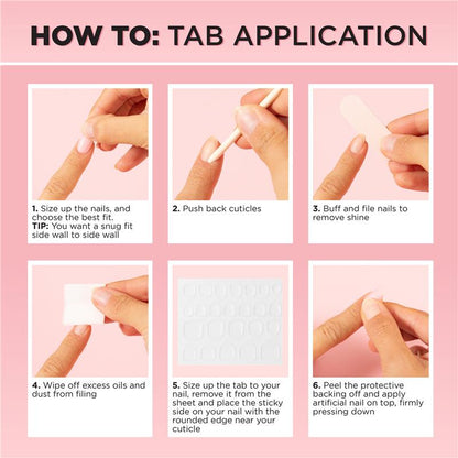 Glam By Manicare Press On Nails French Pink Medium Square French Kit