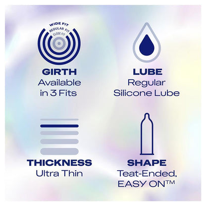 Durex Invisible Wide Fit Condoms 10 Pack