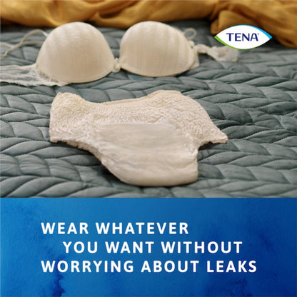 TENA Discreet High Waist Underwear – Large, Crème, 8 Pants