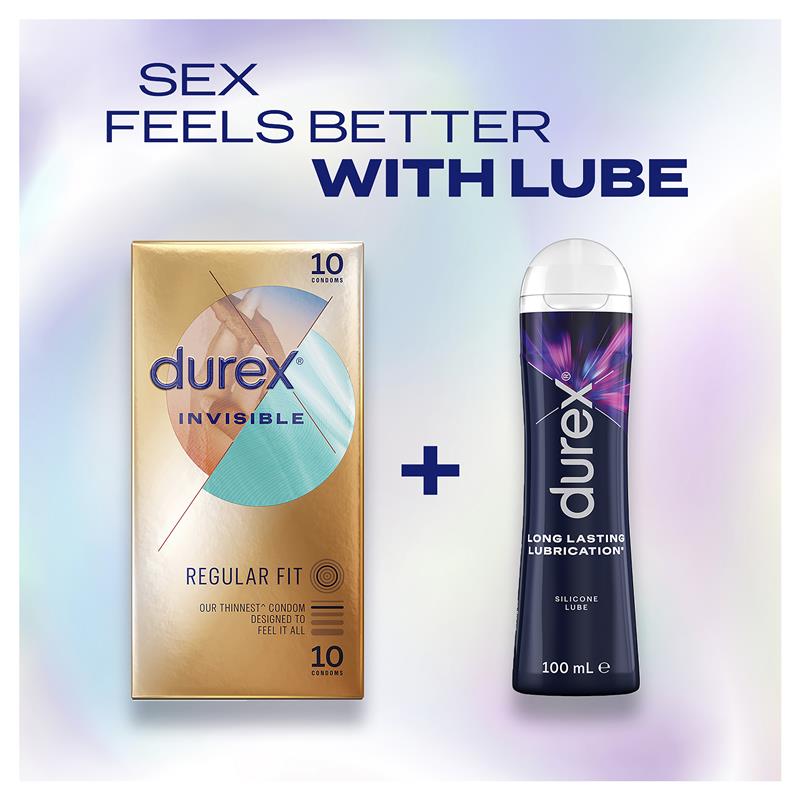 Durex Invisible Regular Fit Condoms - 10 Pack for Ultimate Sensation