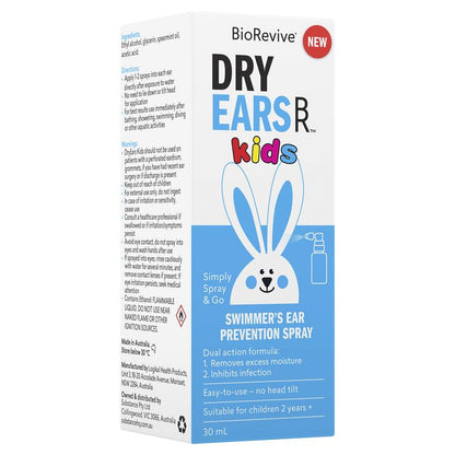 BioRevive Dry Ears Kids Spray 30ml - Gentle Ear Care Solution