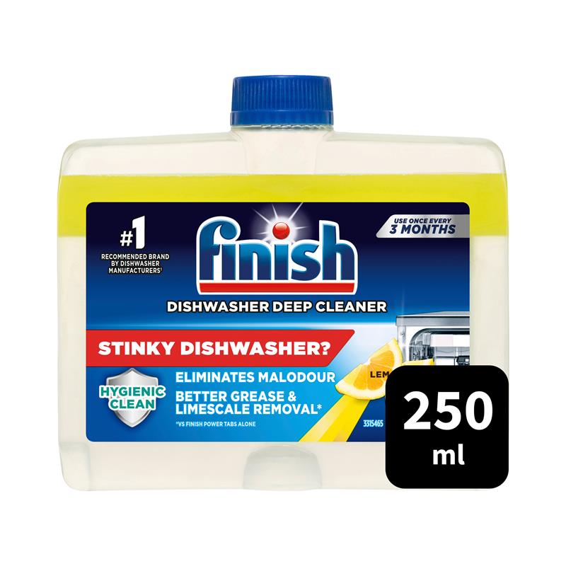 Finish Dishwasher Cleaner Lemon 250mL - Powerful Deep Clean