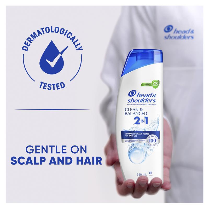 Head & Shoulders Clean & Balanced 2in1 Shampoo & Conditioner 350ml