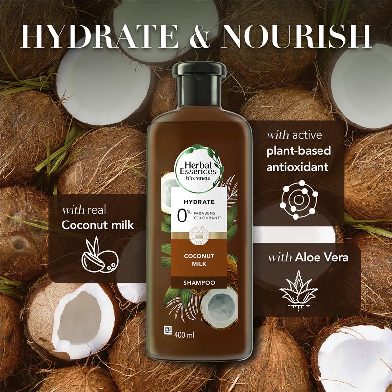 Herbal Essences Bio:Renew Hydrate Coconut Milk Shampoo 400ml