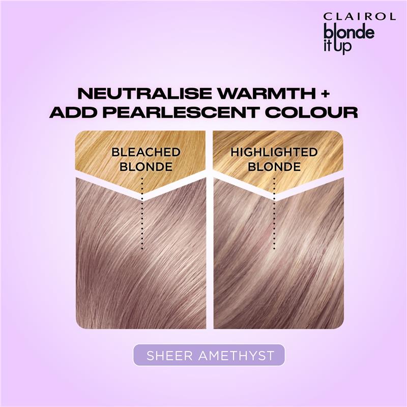 Clairol Blonde It Up Crystal Glow Semi Permanent Toner Sheer Amethyst