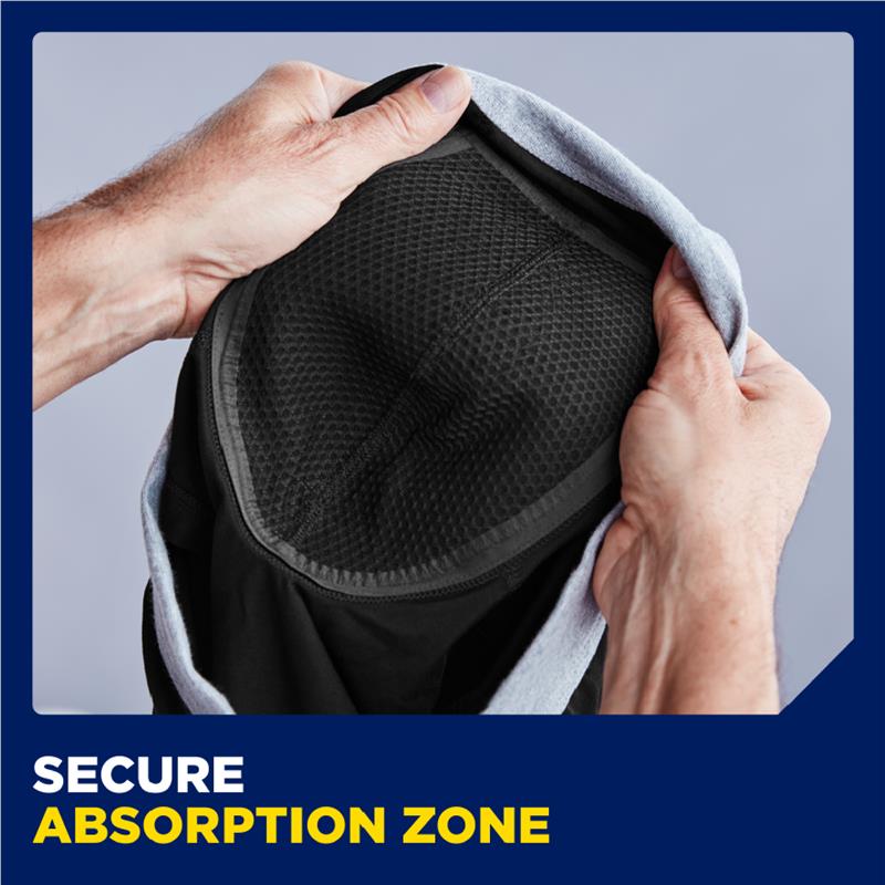 TENA Men Washable Adult Underwear Boxer Large - Discreet Protection for Light Incontinence