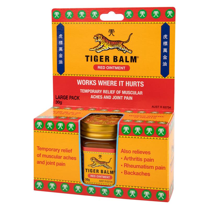 Tiger Balm Red Ointment 30g - Fast Relief for Muscle Aches