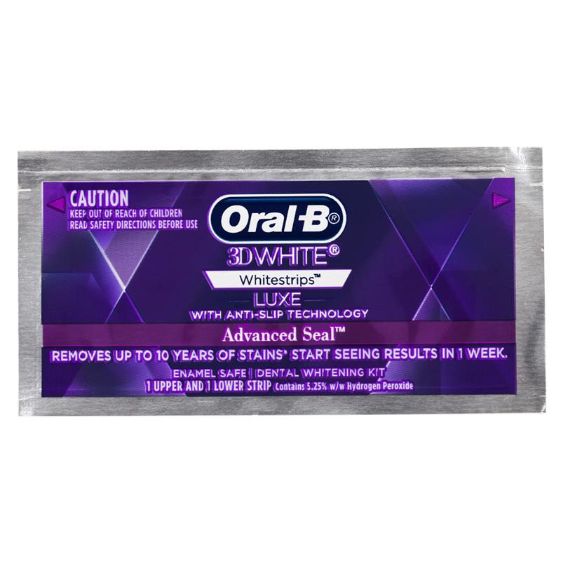 Oral-B 3D White Luxe Advanced Seal 14 Teeth Whitening Treatments - Enamel Safe