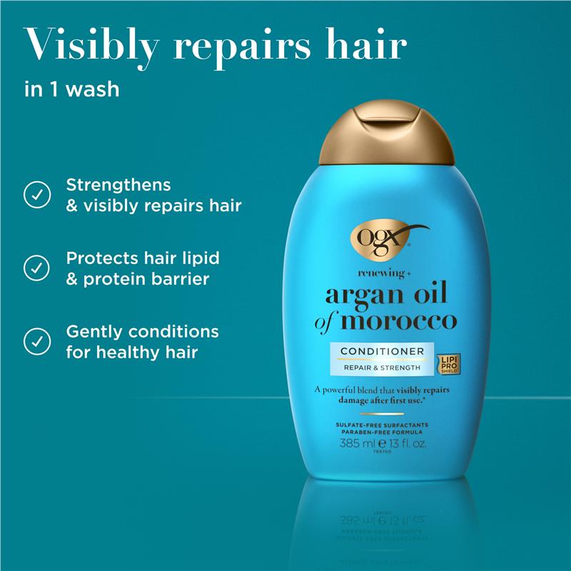Ogx Renewing + Repairing & Shine Argan Oil of Morocco Conditioner For Dry & Damaged Hair 385mL