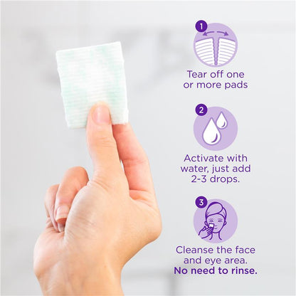 Swisspers 3in1 Aloe Vera & Vitamin E Cleanser Infused Pads - 60 Pack