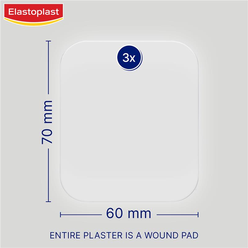 Elastoplast Second Skin Protection Strips XL - 6cm x 7cm (3 Pack)