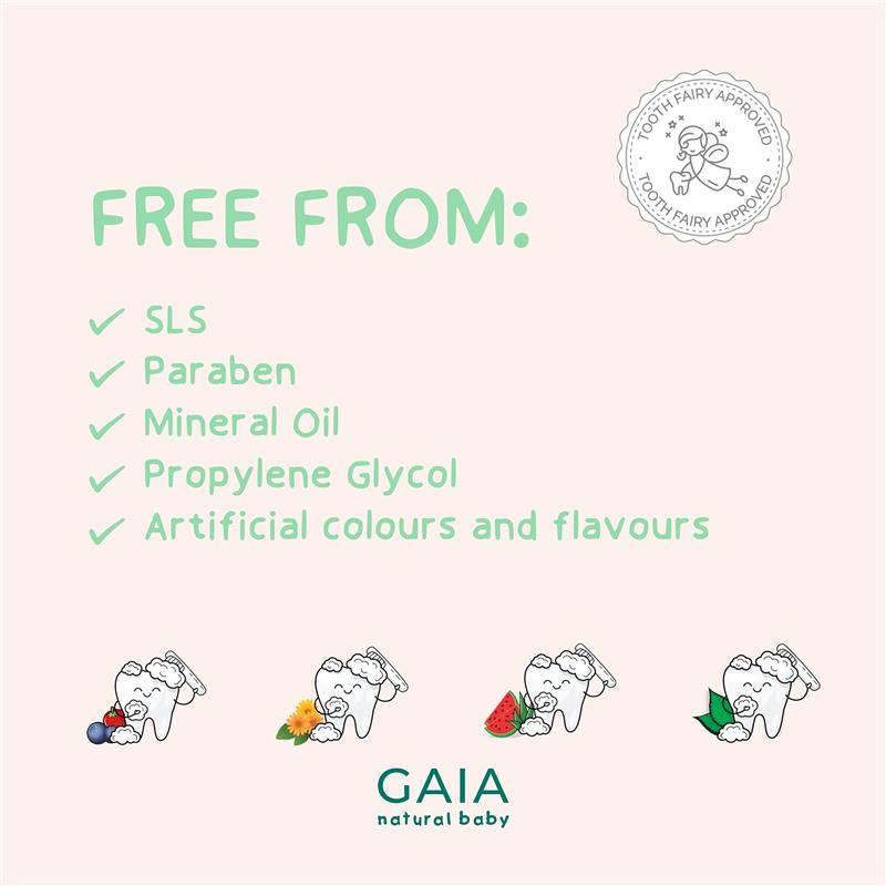 Gaia Natural Baby Probiotic Toothpaste Mild Mint 50g