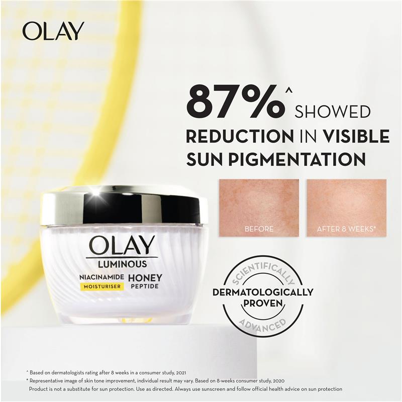 Olay Luminous Niacinamide Honey Peptide Moisturiser 50g