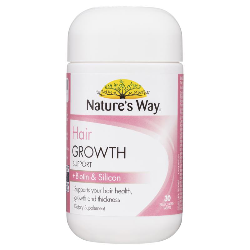 Nature's Way Hair Growth Support with Biotin & Silicon - 30 Tablets