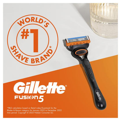 Gillette Fusion Manual Razor + 4 Blade Refills Starter Kit