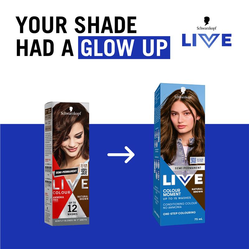 Schwarzkopf LIVE Colour Natural Brown Semi Permanent 75ml