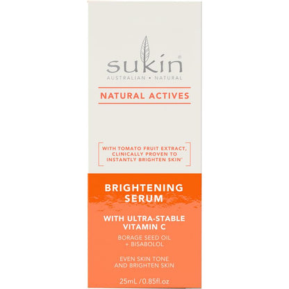 Sukin Natural Actives Brightening Serum with Ultra-stable Vitamin C 25ml