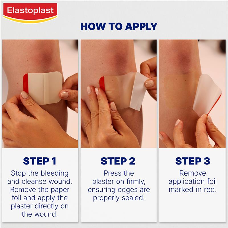 Elastoplast Second Skin Protection Strips XL - 6cm x 7cm (3 Pack)
