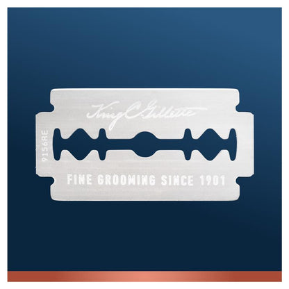 King C Gillette Platinum Stainless Steel Safety Razor Blades - 10 Blades