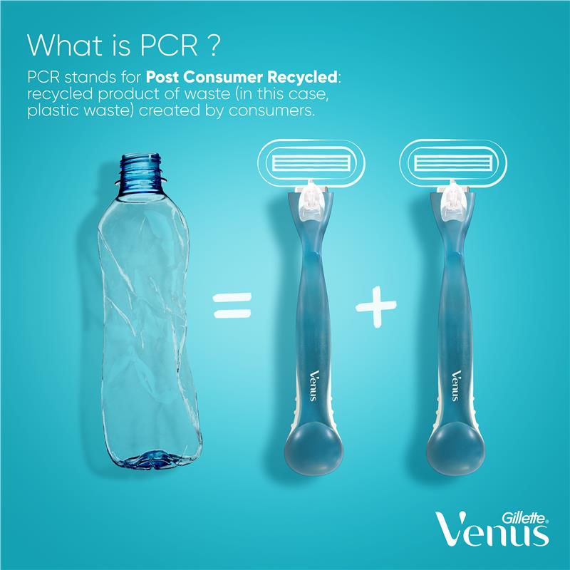 Gillette Venus Comfort Glide Sugarberry 5-Blade Razor Refills - 4 Blades