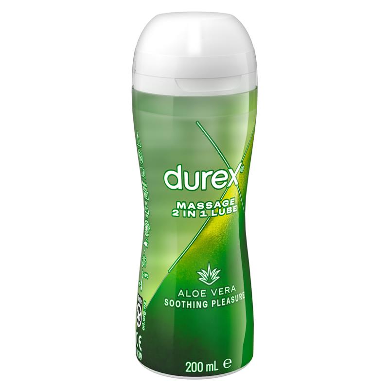 Durex Play Lubricant Massage 2 in 1 200ml - Aloe Vera Infused Intimate Gel