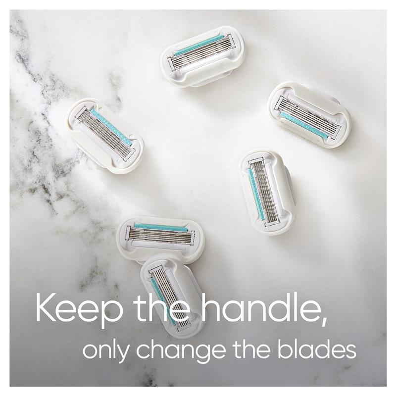 Gillette Venus Deluxe Smooth Sensitive 5-Blade Razor Refills - 4 Pack