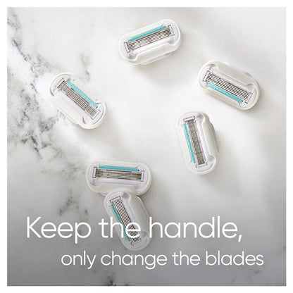 Gillette Venus Deluxe Smooth Sensitive 5-Blade Razor Refills - 4 Pack